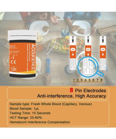 ACCUGENCE Uric Acid Test Kit with 3in1 Meter - Fast Results for Home Testing | 25 Test Strips Included - UK mmol/L - Buy Online on GoSupps.com
