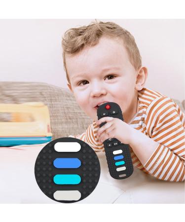 ERSIHUA 2-Pack Baby Teething Toys - TV Remote Control Shape Silicone Teething Toys for Babies 0-18 Months BPA-Free (2 Pack, Black) - Buy Online on GoSupps.com