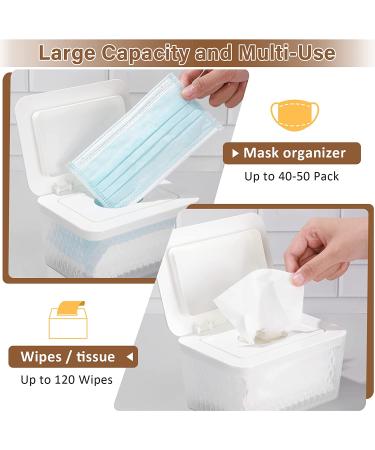 Baby Wipes Dispenser Set - Dustproof Holder Case with Lid for Fresh Diaper Wipes (2 Pieces) - Buy Online on GoSupps.com