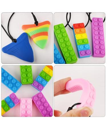 Silicon Block Bei ring Set | 8 Pieces Sensory Silicone Teething Rings for Kids | Safe for Boys & Girls with ADHD & Autism - Buy Online on GoSupps.com