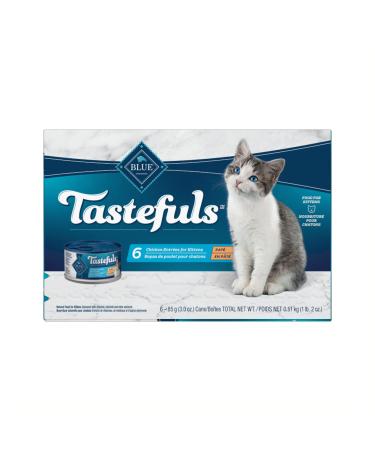 Tastefuls Natural Wet Kitten Food Chicken Entr e Pate 3 oz Multi Pack 6 ct. Multi Pack Kitten Chicken Pate