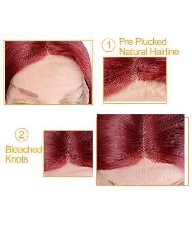 HBINGBING Long Straight Red Lace Front Wig for Women | Natural Look Middle Part Synthetic Hair - Buy Online on GoSupps.com