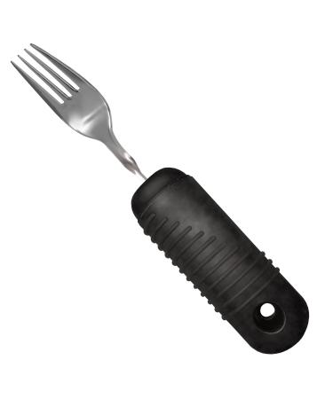 Rehabilitation Advantage Easy Grip Fork with Built-up Handle, Black
