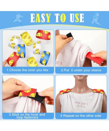 Dingion 4 Pairs Sleeve Holders - Sports Sleeve Straps for Shirts (Softball Style) - 4 Colors - Buy Online on GoSupps.com