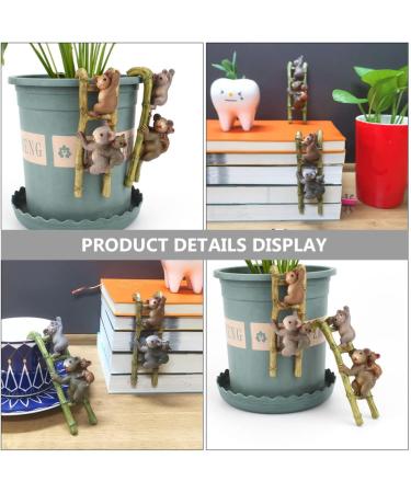 Beaupretty 2-Piece Mini Resin Pulling Pot Decoration - Cute Animal Statues for Cake & Outdoor Decor | Perfect Hanging Planters - Buy Online on GoSupps.com