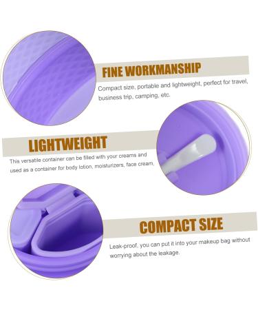 HOMSFOU 3 Sets Cream Box Refillable Cream Jars Makeup Cream Jar Durable Cream Storage Jar Cosmetic Jar with Spoon Silicone Makeup Containers Silica Gel Travel Purple Care Storage Box - Buy Online on GoSupps.com
