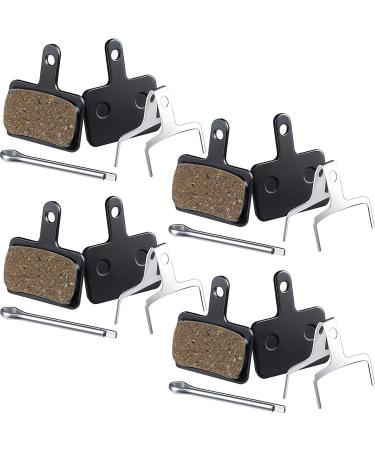 Zonon 4 Pairs Bicycle Disc Brake Pads and Spring Competible with Trp Tektro Shimano Deore Resin