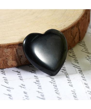 Soulnioi Mini Obsidian Crystal Heart Stone - 20mm Tumbled Worry Stone for Reiki Therapy and Stress Relief - Buy Online on GoSupps.com