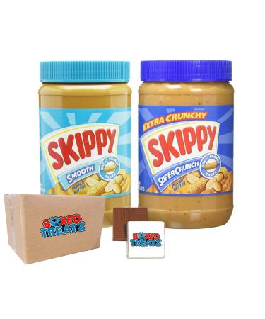 Skippy Peanut Butter Skippy Smooth Peanut Butter 1.13Kg Skippy Extra Crunchy Peanut Butter Super Crunch Peanut Butter 1.13Kg Bundle Of 2 Boxed Treatz