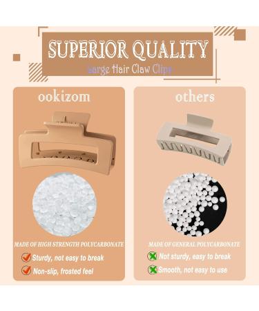 Hair Clips for Thick Thin Hair 12 Pack - 4.3 Large & 2 Medium Claw Clips Combo for Women - XL Matte Cute Hair Clips for Thick Hair - Buy Online on GoSupps.com