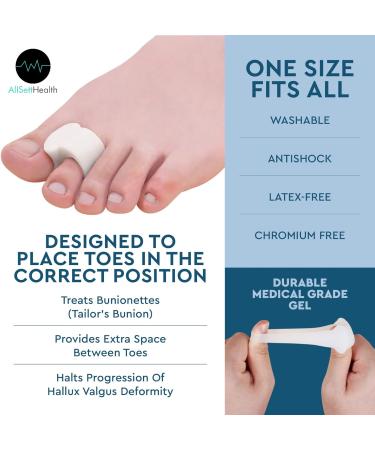 AllSett Health 8 Pack Toe Separators for Bunions - Toe Spacers for Bunion Relief and Toe Alignment - Buy Online on GoSupps.com