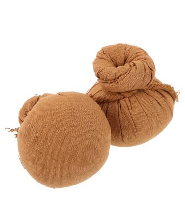 Beavorty Thai-Spa massage Small compress ball 2 pieces of warm massage ball hammer Chinese Moxa bag for body relaxation spa-aroma brown