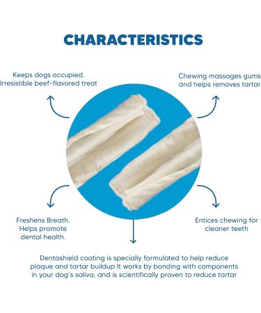 Hartz Dentist s Best DentaShield 8 Rawhide Chew 12 Units - 80% Less Tartar - Healthy Gums - Fresh Breath - Beef Flavor - Dental Care for Dog Pack of 12 Retriever Rolls for Large Dogs (6x2 Rolls) - Buy Online on GoSupps.com