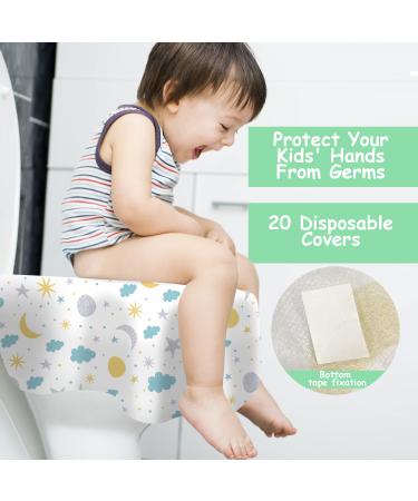 Disposable Toilet Seat Covers for Kids & Adults - Extra Large & Waterproof - 24 Pack Portable Potty Training Protection - Buy Online on GoSupps.com