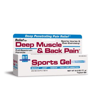Boericke & Tafel Sports Gel, Relief for Deep Muscle & Back Pain and Inflammation, Homeopathic, 2.5 oz