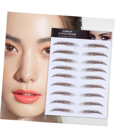 Balacoo 4pcs Eyebrow Stickers Makeup Stickers Hair- Authentic Eyebrows Eyebrow Tool Makeup Tools Cosmetic 4d 1 count (Pack of 1) Brown - Buy Online on GoSupps.com