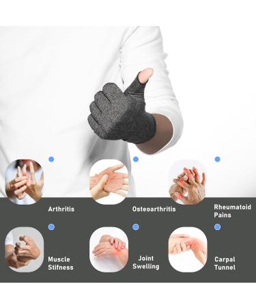 LXMY 2 Pairs Arthritis Gloves Compression Gloves Providing Warmth and Compression to Promote Healing Fingerless Design Relieve Pain from Rheumatoid Arthritis and Carpal Tunnel(S) S (Pack of 2) No Anti-Slip Glue Dots (1 Pair) - Buy Online on GoSupps.com