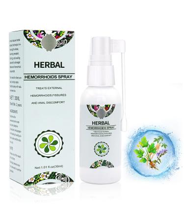 Herbal Hemorrhoids Spray Fast Hemorrhoid Relief Natural Hemorrhoids Treatment Used for Hemorrhoids and Anal fissures to Relieve Anal discomfort 30ml
