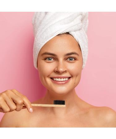 Your VIP Skin 4x Bamboo Toothbrush Set - Eco-Friendly Soft Wooden Brushes for a Sustainable Smile - Buy Online on GoSupps.com