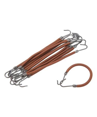 10 pi ces crochet de bandeau de cheveux crochet de support de queue de cheval en lastique crochet d'attache de cheveux lastique crochet de support de queue de cheval (Brown)