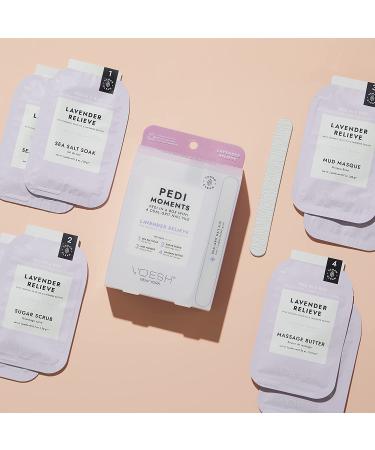 VOESH Pedi Moments Lavender: 2 Sets of 4-Step Pedi in a Box + Nail File | At-Home Spa Pedicure Kit for Self-Care - Buy Online on GoSupps.com