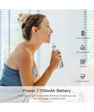 Water Flosser Cordless - 250ML Dental Oral Irrigator for Home & Travel | IPX7 Waterproof Rechargeable Teeth Cleaner for Braces & Bridges - Buy Online on GoSupps.com