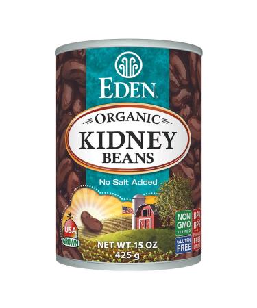 Eden Organic Kidney Beans, 15 oz Can, No Salt, Non-GMO, Gluten Free, Vegan, Kosher, U.S. Grown, Heat and Serve, Macrobiotic, Red Beans - Buy Online on GoSupps.com