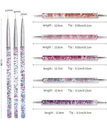 Clear Silicone Jelly Nail Stamper Set - French Tip Nail Art Brushes, Manicure Tools with Stamper, Line Pens, Dotting Pens - Buy Online on GoSupps.com
