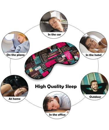 Buy Sleep Mask with Ice Cream Sayings - Adjustable Light Blocking Eye Mask for Men & Women - Vintage Soft Sleep Shade for Restful Nights - Buy Online on GoSupps.com