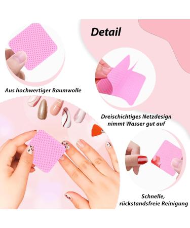 HSYTEK 1000 Pcs Magenta Cotton Pads Lint Free Cells for Gel Nail Polish Remover for Nail Art Manicure Prep and Finish - Buy Online on GoSupps.com
