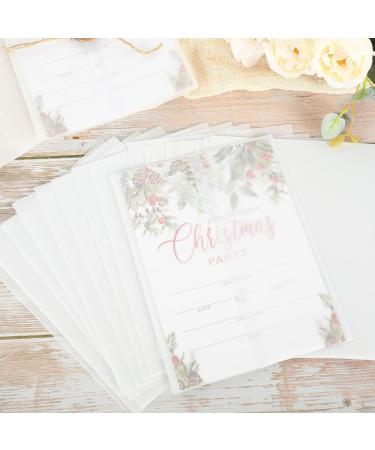 Whaline 150 Pack Pre-Folded Vellum Jackets Transparent Invitations Jacket Clear Vellum Sleeve Suit Vellum Invitations Wraps for Wedding Baby Shower Birthday Party Invitations Supplies - Buy Online on GoSupps.com