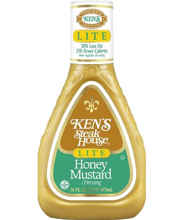 Ken's Steak House Lite Honey Mustard Dressing 16 Fl Oz (Pack of 2) - Delicious and Light Dressing - Buy Online on GoSupps.com