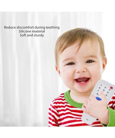 Buy Baby Teether Simulation Remote Control Soft Silicone Teething Toy - Safe & Durable | Beige White | International Shipping - Buy Online on GoSupps.com