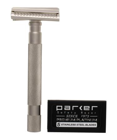PARKER Semi Slant Safety Razor Satin Graphite Finish 70 ml - Buy Online on GoSupps.com