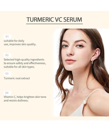  rum pour le visage la vitamine C au curcuma avec acide hyaluronique s rum anti-taches fonc es claircissant le teint uniforme hydratation anti- ge s rum pour le visage jour et nuit (4 pi ces) - Buy Online on GoSupps.com