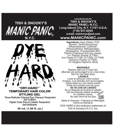 MANIC PANIC Electric Flamingo Pink Hair Color Gel - Temporary Washable Styling Gel - Glows Under Black Lights - Neon Pink - Buy Online on GoSupps.com