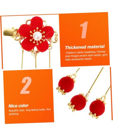 2 Pairs children's hanfu hairpin qipao hair accessories asian hair accessories chinese new year hair bow asian hair pins vintage hair clips Children Hairpins flowers Baby - Buy Online on GoSupps.com