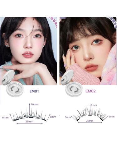 Wasado Magnetic Eyelashes Wasado Magnetic Eyelashes Kit 3D Effect Magnetic Eyelashes Natural Look Reusable Soft Magnetic Lashes No Glue Needed With Applicator & Curler (EM12) - Buy Online on GoSupps.com