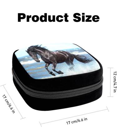 GIAPB Period Bag | Sanitary Napkin Storage - Black Horse Color | Makeup Pouch & Pad Holder - Beach Essential | Style #4409 - Buy Online on GoSupps.com