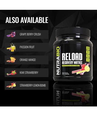 NutraBio Reload Post-Workout Supplement - Muscle Recovery Formula with Creatine, BCAAs, and Glutamine - Grape Berry Crush - 30 Servings - Buy Online on GoSupps.com