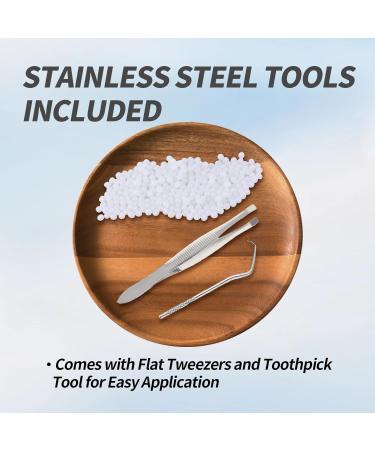 Temporary Tooth Repair Kit - Moldable Denture Beads Tweezers & Tools for DIY Dental Fixes - 50g - Buy Online on GoSupps.com