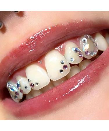 Chamon Tooth gems Teeth gems Teeth Gems Set Decorations Crystal Tooth Gems Round Tooth Gems Dental Gems Tools (White) - Buy Online on GoSupps.com