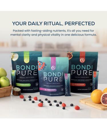 Bondi Pure - Daily Health & Detox Drink - Promote Gut Health & Energy Support During a Cleanse or Intermittent Fasting - Plant-Based Fibers Alkalizing Super Greens - Variety Stick Pack (30 Servings) Variety 30 Servings (Pa  - Buy Online on GoSupps.com