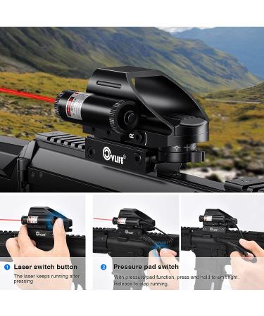 CVLIFE Reflex Sight Red/Green 4 Reticle Dot Sight with Red Laser - 2mW - Buy Online on GoSupps.com