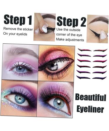 Angoily 6pcs Eyeliner Stickers Self- Cosmetics Korean Eyelid Tape Double Eyelid Tapes Flash Beauty Products 9x9cm Assorted Color - Buy Online on GoSupps.com
