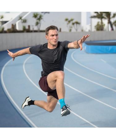 Bauerfeind Sports Compression Ankle Sleeve - Unisex Ankle Support Bandage for Running Fitness & Ball Sports - Left & Right Fit - Size L Navy - Buy Online on GoSupps.com