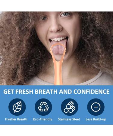 Buy Tongue Scraper - 100% Surgical Stainless Steel Tongue Cleaner for Adults & Children | Reduce Bad Breath & Enhance Oral Hygiene - Buy Online on GoSupps.com