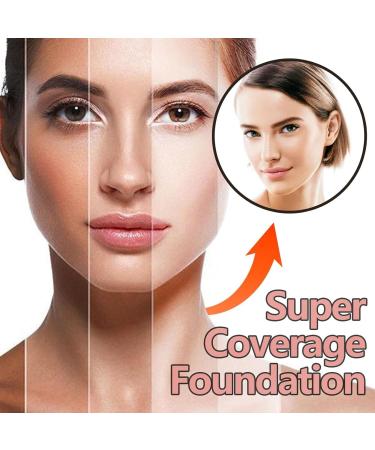 Super Coverage Foundation with Buffing Brush Hydrating Liquid Foundation Full Coverage Foundation Makeup With Skin Buffing Brush Natural Foundation Makeup - Buy Online on GoSupps.com
