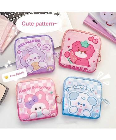 Buy Cartoon Gang Pocket Wallet - Cute Rabbit Bear & Dog Print - Portable Zippered Binding Pocket for Women & Girls - Buy Online on GoSupps.com