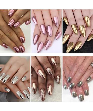 6 Couleurs Poudre Ongles En Or Rose Effet Chrome Ongle Miroir M Tallique Brillant Poudre Ongle Chrome Nails Paillette Ongles Nail Art avec Effet Miroir Pigment ongles Nail Art E-Chrome Powder 6 - Buy Online on GoSupps.com
